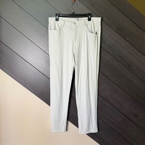 Graham Luxe Men's Performance Golf Pants Light Gray Stretch 36x30 Active Travel